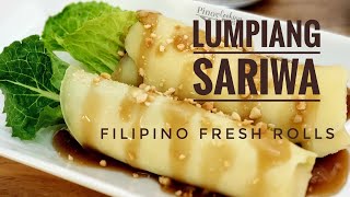 Lumpiang Sariwa with Homemade Wrapper and Sauce  Filipino Fresh Rolls [upl. by Adnohsel580]