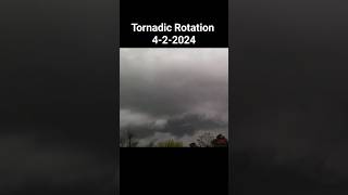 Tornadic Rotation Near My House 422024 shorts [upl. by Artapoelc]