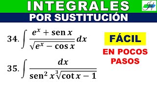 INTEGRALES POR SUSTITUCIÓN ∫esenxdxe2 cosx ∫dxsen2x cot x113 [upl. by Bruckner]