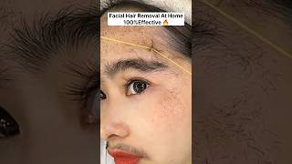 🔥Remove Facial Hair At Home Easily  Permanent Facial Hair Removal Pack  Try This Trick shorts [upl. by Aiela468]