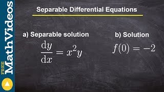 How to solve a separable differential equation [upl. by Crisey]