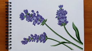 Lavender Acrylic Painting [upl. by Sirromad756]