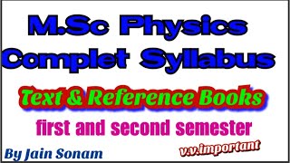 MSc physics syllabus Master of Science Physics First amp second semester physics भौतिक विज्ञान [upl. by Marchak]