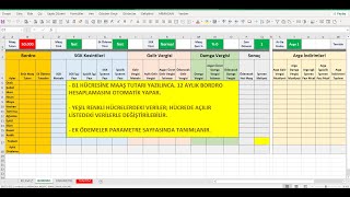 EXCEL SiZE MAAŞ BORDROSU SİMULASYONU [upl. by Sudbury174]