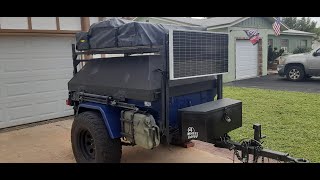 M416 Overland Trailer Walkaround Telescoping Roof Top Tent Rack Solar Power and other Mods Pt 2 [upl. by Notgnilliw]