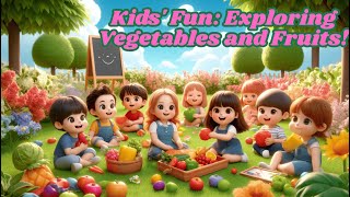 Kids Fun Exploring Vegetables and Fruits [upl. by Twum]