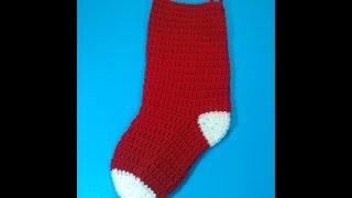 How to Crochet Christmas stocking  Video 2 Final part [upl. by Latrina339]