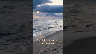 Baltic sea at sunrise 🇵🇱 travelvideo shortvideo poland shorts sea [upl. by Annahsed]