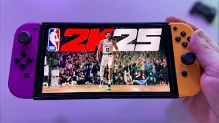 NBA 2k25 Nintendo switch gameplay  handheld testing  Switch Oled [upl. by Ulphia]