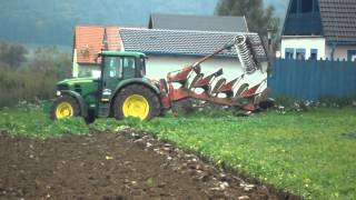 John Deere 6230  Kverneland LM 85 Pacomat orba [upl. by Lehctim]