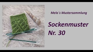 Sockenmuster Nr 30  Muster in Runden stricken [upl. by Girovard197]