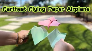 SUPER FAR Flying Paper Airplane 🚀 Learn to Fold in 2 Minutes 2分鐘學會折出超遠程紙飛機！ [upl. by Ellemrac]