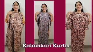 Ethnic Kalamkari Kurtis Top Bottom sets Sakshi World Vlog458 [upl. by Gausman]