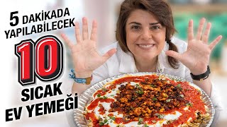 5 Dakikalık EN Güzel 10 Sıcak Ev Yemeği Tarifi  Kebap İskender Bezelye Kuru Fasulye amp Pilav [upl. by Niuqram600]