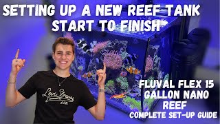 Fluval Flex 15 Gallon Reef Aquarium COMPLETE SETUP New Tank Build From Day 130 [upl. by Atsylak]