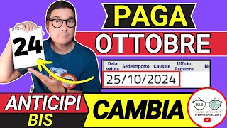 Inps PAGA 24 OTTOBRE ➜ ANTICIPO DATE PAGAMENTI ADI ASSEGNO UNICO PENSIONI 730 NASPI BONUS 100€ SFL [upl. by Kissner]