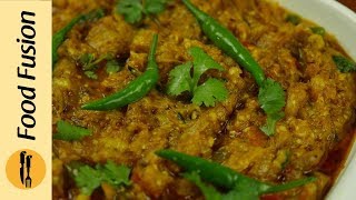 BBQ Baingan brinjal Ka Bharta Recipe By Food Fuision [upl. by Anirtep]