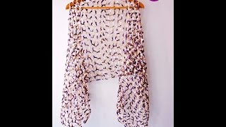 Aprende Punto Marine a crochet paso a paso y confecciona un foulard [upl. by Llesig]