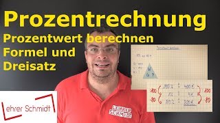 Prozentwert berechnen  Mathematik  einfach erklärt  Lehrerschmidt [upl. by Burch]