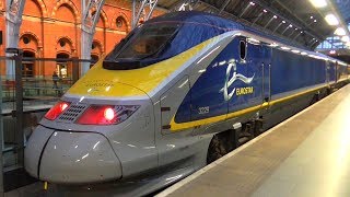 Onboard Eurostar 373229373999 e300 Departing CalaisFréthun with Wheelslip  280318 [upl. by Namzaj]