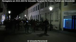 Montagdemo am 29012024 für Schwedter Menschen für Frieden Freiheit und Souveränität [upl. by Draned]