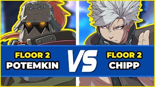 GGST Floor 2 🎮 Chipp vs Potemkin  Guilty Gear STRIVE Low Level Gameplay [upl. by Bunny964]