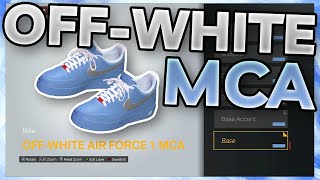 HOW TO MAKE OffWhite Blue Air Force 1 quotMCAquot IN NBA 2K24 NBA 2K24 Shoe Creator [upl. by Bogart]