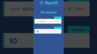 ReactJS  JSX shorts react reactjs interview coding nodejs developer webdesign jsx short [upl. by Tadich]