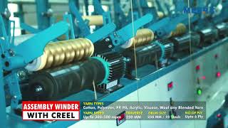 Meera  Assembly Winder Machine With Creel Upto 18 Ply For Carpet Yarns AW2 [upl. by Ramyaj]