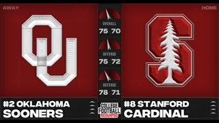 NCAA25 Inferior Eight NSD Tournament 2 Oklahoma Sooners vs 8 Stanford Cardinals [upl. by Pammie]