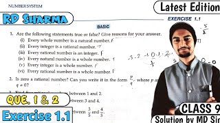 RD Sharma Class 9 Solutions  Ex 11 Q1 amp Q2  Chapter 1 Number System  MD Sir [upl. by Imoen]