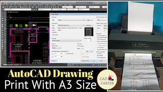 Autocad Drawing PRINT in A3 Paper Size  PLOTTING amp PRINTING COMPLETE TUTORIAL  EPSON A3 PRINTER [upl. by Ham859]