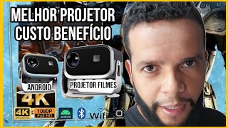 Projetor 4k Android 200 polegadas custo benefício Excelente Imagem para Filmes [upl. by Devonne]