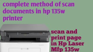 how to scan and print page in Hp Laser Mfp 135w printer  how to scan page HpLaserMfp135wPrinter [upl. by Anadal]