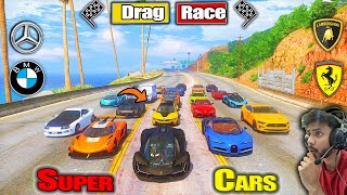 Powerful Super Cars🚀 Vs Extreme🔥Highway Drag Race GTA 5 [upl. by Emalia885]