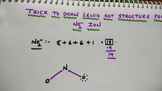 Trick to draw Lewis dot structure for NO2 ion [upl. by Agueda421]