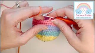 How to Change Colors  Crochet in the Round using Yarn Under Technique [upl. by Edecrem]