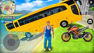 Public Transport Bus and Motorbike Driving in Open World Game  Go to Town 6  Android Gameplay [upl. by Ransell]