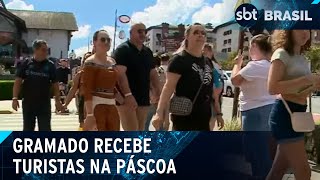 Gramado espera receber mais de 150 mil turistas na Páscoa  SBT Brasil 300324 [upl. by Latsirhc839]