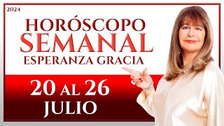 HORÓSCOPO DEL 20 AL 26 DE JULIO 2024  ESPERANZA GRACIA [upl. by Yrbua]