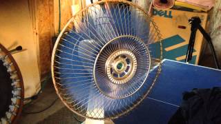 1970s Nobility Super Deluxe 16quot Desk Fan Original Video [upl. by Yeslek441]