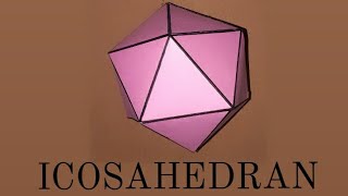 How to make Icosahedron solid platonic solid 5 platonic solids Icosahedron model  3d Shapes [upl. by Oivatco990]