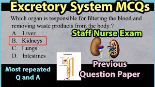 Anatomy and physiology mcq  Excretory system MCQS anatomyandphysiologymcq [upl. by Nospmoht330]