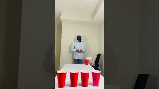 Potting 4 cups in a row loading trickshots compilation shorts maskedtricks trickshotting pong [upl. by Adel229]