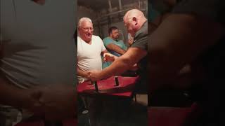 Jerry Cadorette getting ready for levan saginashvili teamstone stonetv armwrestling fun gym [upl. by Natalie]