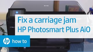 Fixing a Carriage Jam  HP Photosmart Plus AllinOne Printer B209a  HP [upl. by Romo]