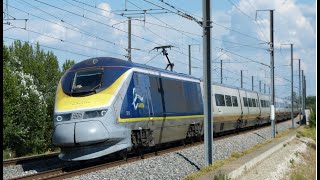 High speed train TGV Eurostar Ouigo in France [upl. by Retseh]