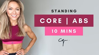 10 Min STANDING ABS WORKOUT at Home  Core Strength No Equipment [upl. by Gib]