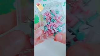 tachuelas papeleriabonita colorpastel cutestationery asrmsounds asmr cute [upl. by Sedlik]