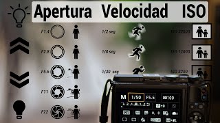 Explicado fácil Iso Velocidad de obturación y Apertura  Ejemplos [upl. by Rheingold6]